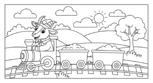 coloriage Chèvre gratuit en ligne