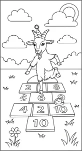 coloriage Chèvre de pour enfants