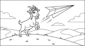 coloriage Chèvre a dessiner en ligne