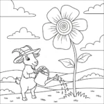 coloriage Chèvre pour enfant de 2 ans
