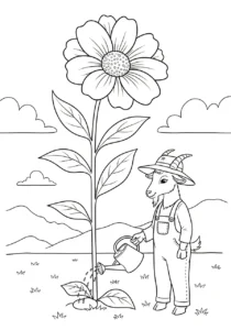 coloriage Chèvre gratuit en ligne