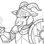 image de coloriage Chèvre pour enfant
