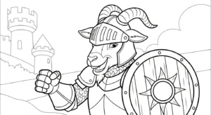 image de coloriage Chèvre pour enfant