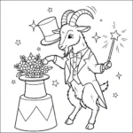 coloriage Chèvre educatif pour enfant