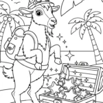 coloriage Chèvre pour enfant de 8 ans