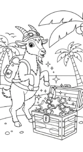 coloriage Chèvre pour enfant de 8 ans