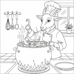 coloriage Chèvre à imprimer pour enfant de 7 ans
