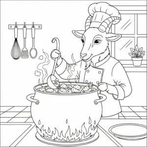 coloriage Chèvre à imprimer pour enfant de 7 ans