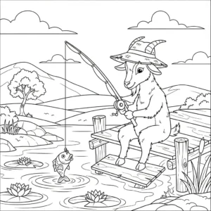 coloriage Chèvre à imprimer kawaii