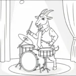 coloriage Chèvre pour enfant a imprimer gratuit