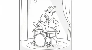 coloriage Chèvre pour enfant a imprimer gratuit