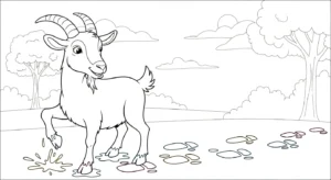 a imprimer coloriage Chèvre gratuit