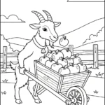 coloriage Chèvre à imprimer pour enfant de 2 ans