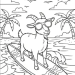 a imprimer coloriage Chèvre gratuit