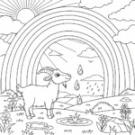 coloriage Chèvre pour enfant de 10 ans