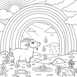 coloriage Chèvre pour enfant de 10 ans