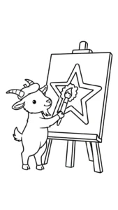 coloriage Chèvre pour enfant de 7 ans