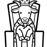 coloriage Chèvre pour enfant de 2 ans