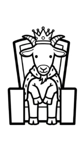 coloriage Chèvre pour enfant de 2 ans