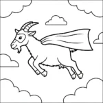coloriage Chèvre pour enfant de 3 ans