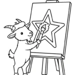 coloriage Chèvre gratuit pour enfants