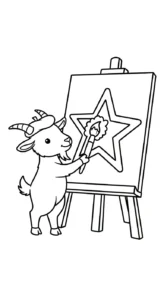 coloriage Chèvre gratuit pour enfants