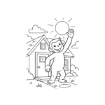 coloriage Curious George à imprimer pour enfant de 7 ans
