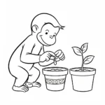 coloriage Curious George gratuit