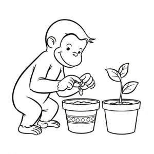 coloriage Curious George gratuit