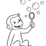 coloriage Curious George pour enfant gratuit