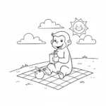 coloriage Curious George à imprimer pdf gratuit