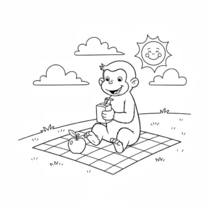 coloriage Curious George à imprimer pdf gratuit