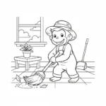 coloriage Curious George pour enfant a imprimer gratuit