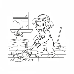 coloriage Curious George pour enfant a imprimer gratuit
