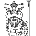 coloriage Danse Du Lion à imprimer pdf gratuit