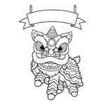coloriage Danse Du Lion à imprimer pour enfant de 12 ans