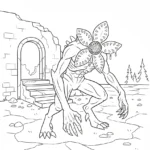 coloriage Demogorgon à imprimer pour enfants