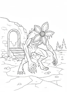 coloriage Demogorgon à imprimer pour enfants