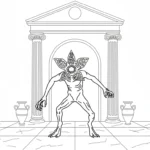 coloriage Demogorgon gratuit a imprimer