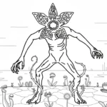 coloriage Demogorgon pour enfants à imprimer