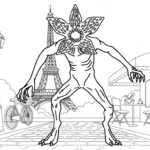 coloriage Demogorgon pour enfant de à imprimer