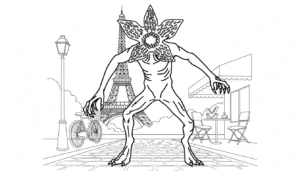 coloriage Demogorgon pour enfant de à imprimer