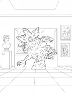 coloriage Demogorgon pour enfant a imprimer gratuit