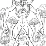 coloriage Demogorgon à imprimer pour enfants