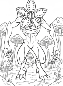coloriage Demogorgon à imprimer pour enfants