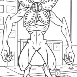 coloriage Demogorgon à imprimer pour enfant de 6 ans