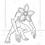 coloriage Demogorgon gratuit a imprimer
