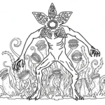 coloriage Demogorgon gratuit pour enfants