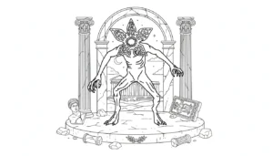 coloriage Demogorgon à imprimer pdf gratuit