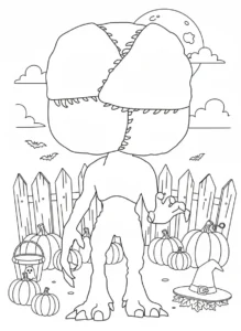 coloriage Demogorgon à imprimer pour enfant de 4 ans